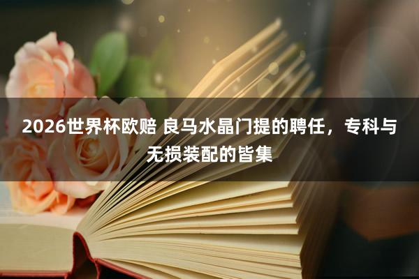 2026世界杯欧赔 良马水晶门提的聘任,专科与无损装配的皆集