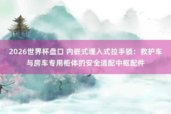 2026世界杯盘口 内嵌式埋入式拉手锁:救护车与房车专用柜体的安全适配中枢配件