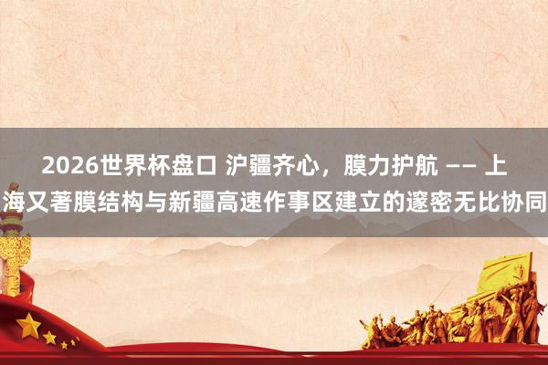 2026世界杯盘口 沪疆齐心，膜力护航 —— 上海又著膜结构与新疆高速作事区建立的邃密无比协同