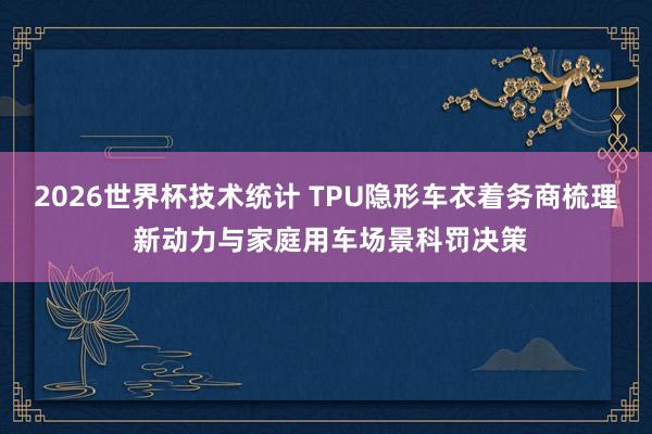 2026世界杯技术统计 TPU隐形车衣着务商梳理 新动力与家庭用车场景科罚决策