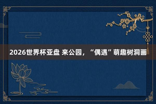 2026世界杯亚盘 来公园,“偶遇”萌趣树洞画