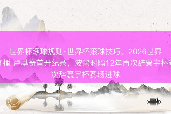 世界杯滚球规则·世界杯滚球技巧，2026世界杯文字直播 卢基奇首开纪录，波黑时隔12年再次辞寰宇杯赛场进球